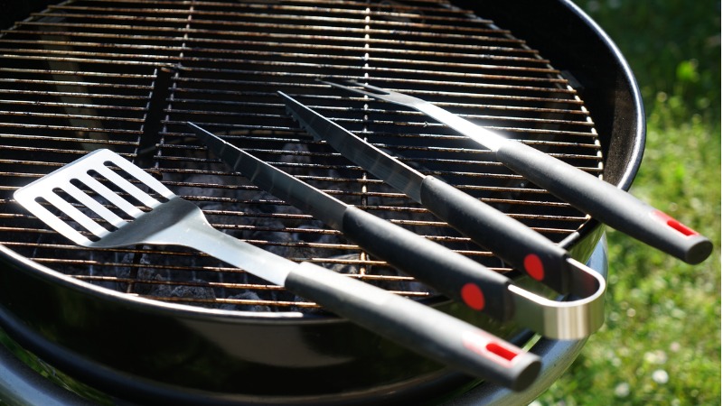 spatel, tang en vork voor bbq